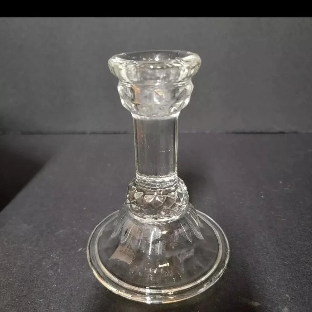 Vintage Home Interiors Small Diamond Crystal Candle Holders
